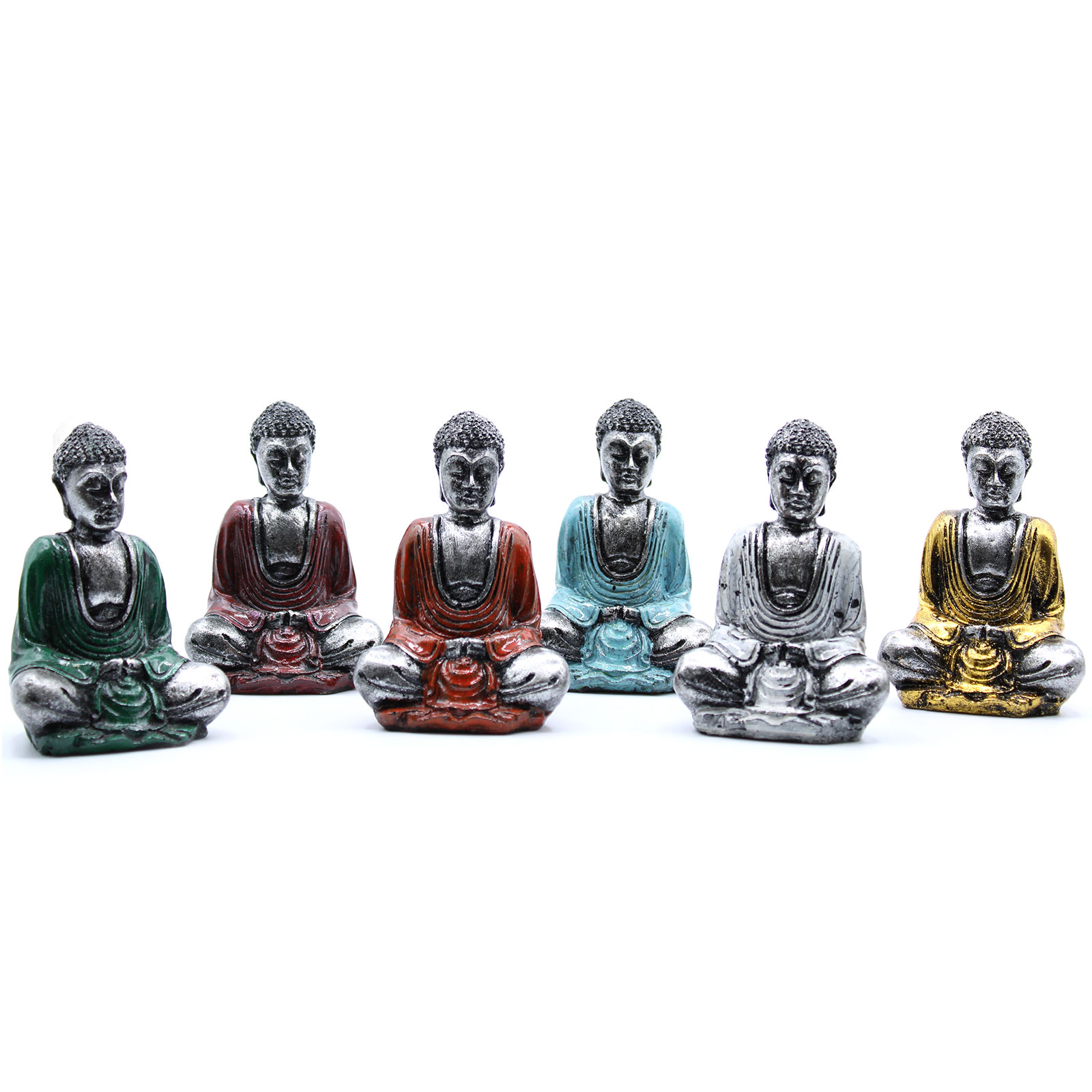 Silver Mini Buddha (Assorted Colours)  (RBud-02)