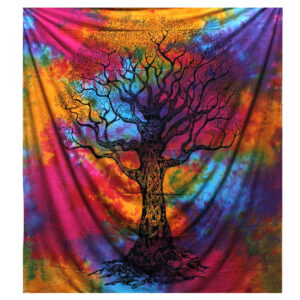 Double Cotton Bedspread + Wall Hanging - Winter Tree  (CBWH-13)