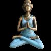 Yoga Lady Figure -  Bronze & Turqoise 24cm  (YogaL-01)