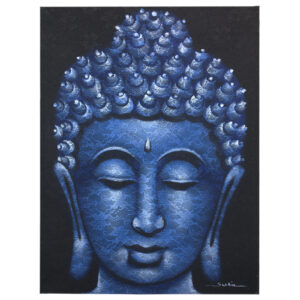 Buddah Painting - Blue Brocade Detail  (BAP-07)
