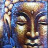 Buddah Painting - Gold Face & Lotus Flower  (BAP-09)