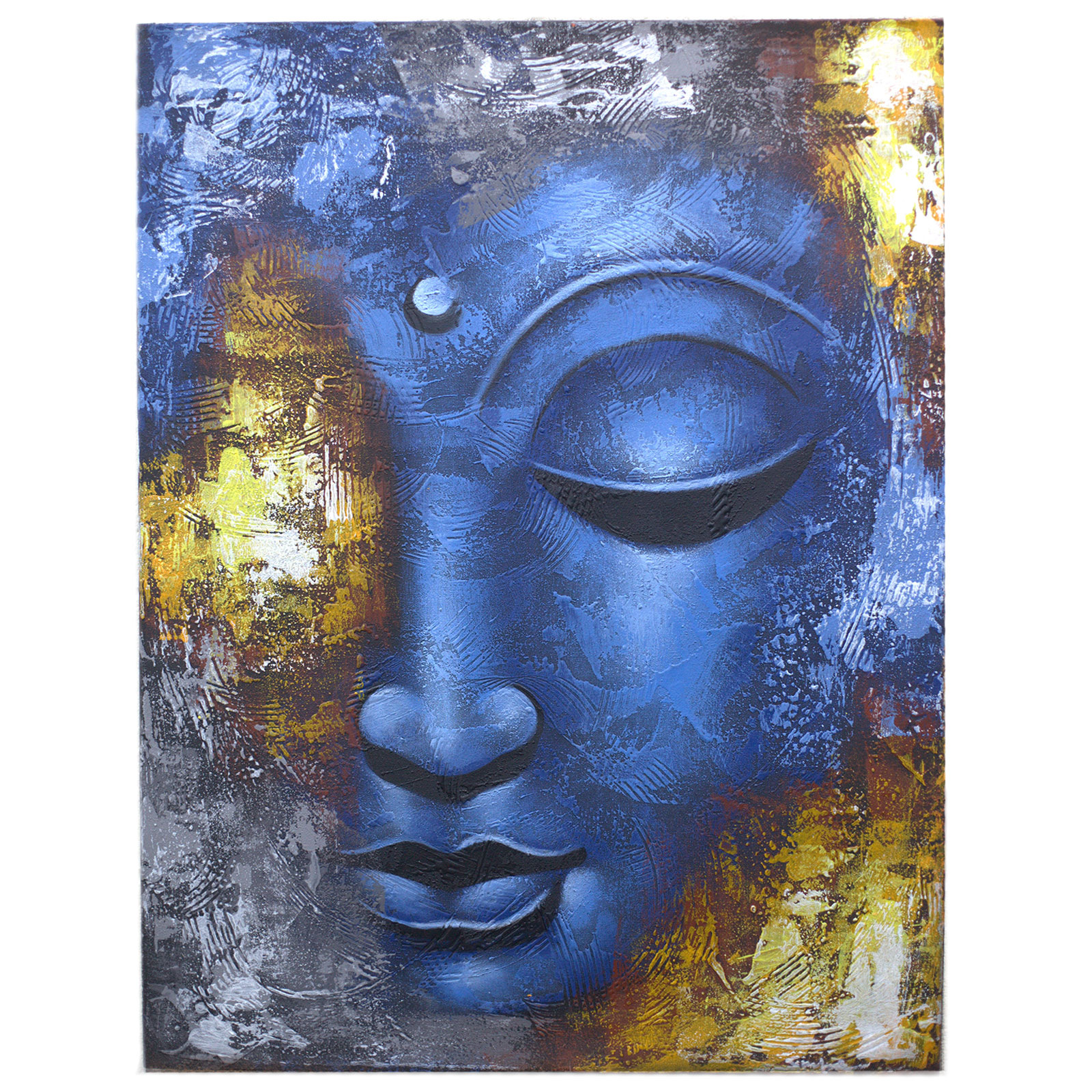 Buddah Painting - Blue Face Abstract  (BAP-11)