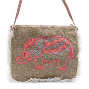 Fab Fringe Bag - Elephant Embroidery (FFB-02)