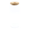 Cottage Bamboo Glass Jar - 20cm  (CGJ-04)