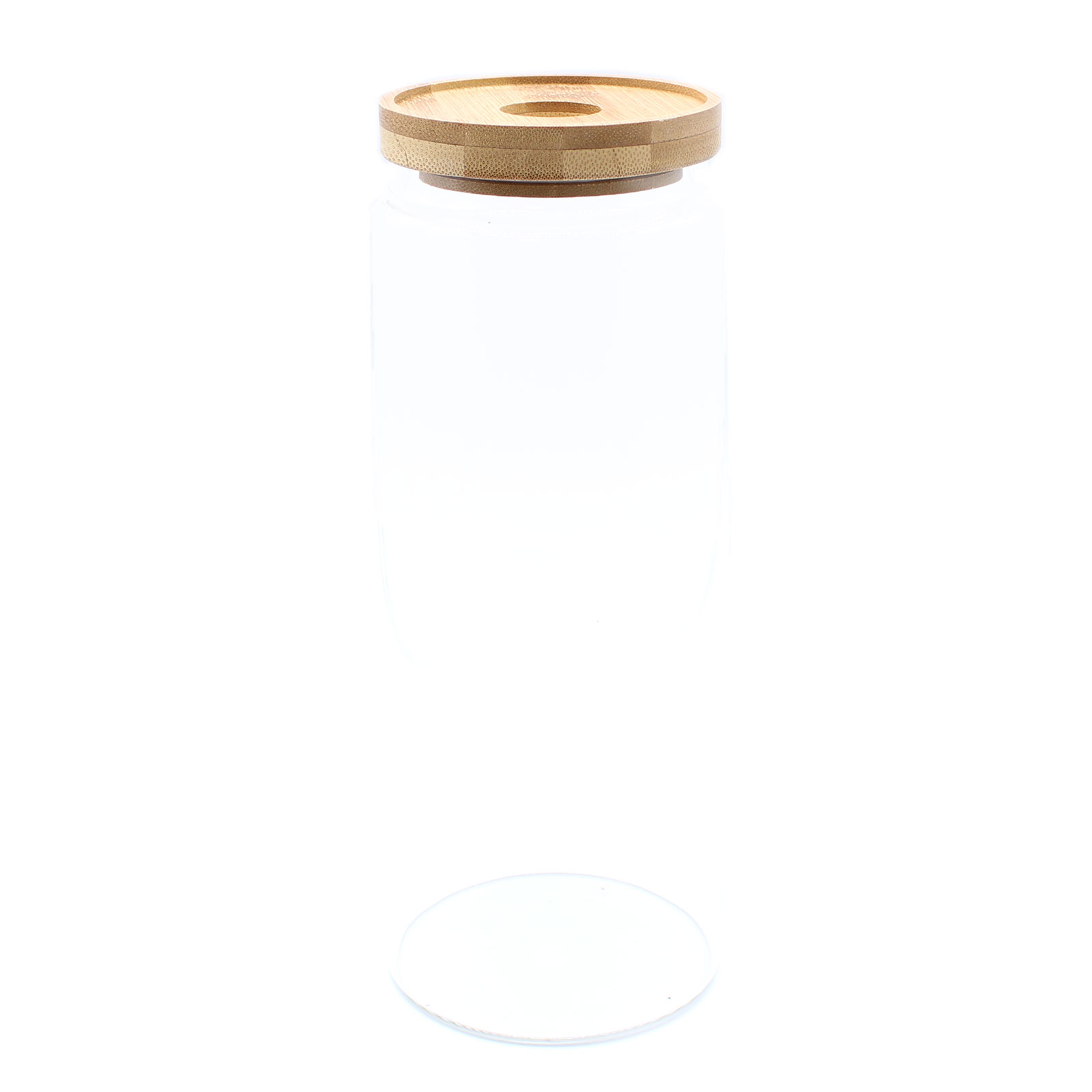 Cottage Bamboo Glass Jar - 20cm  (CGJ-04)