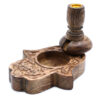 Sm Mango Wood Backflow Burner - Hamsa  (WBF-01)