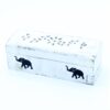 White Washed Incense Holder - Cone Smoke Box 15 cm  (WWIH-06)