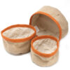 Set of 3 Natural Jute Baskets - Turmeric  (NATJB-02)