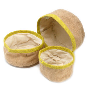 Set of 3 Natural Jute Baskets - Olive  (NATJB-04)