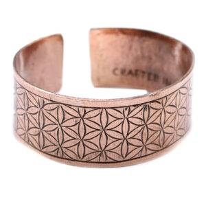 Copper Tibetan Bracelet - Flower of Life  (TMB-02)