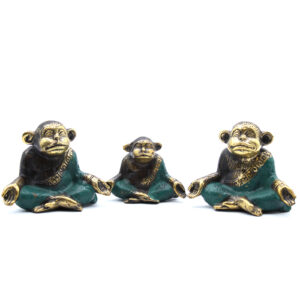 Set of 3 - Family of Yoga Monkeys (asst sizes)  (BFF-21)