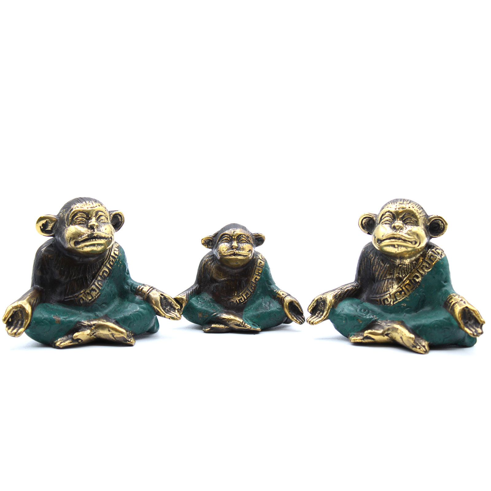Set of 3 - Family of Yoga Monkeys (asst sizes)  (BFF-21)