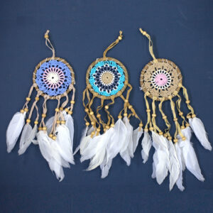 Pastel Pink Macramé Dream Catcher 9cm (asst colours) (-MDC 1.00)