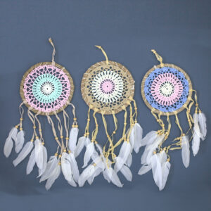 Pastel Pink Macramé Dream Catcher 16cm (asst colours) (-MDC 5.00)