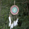 Pastel Pink Macramé Dream Catcher 16cm (asst colours)  (DSMDC-05)