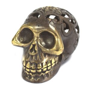 Vintage Brass Skull - Med (BFF-09)