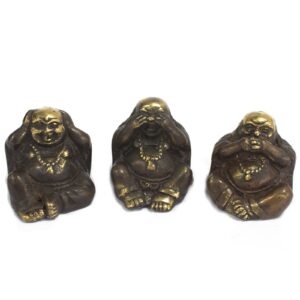 Set of 3 - See No Evil etc - Buddha  (BFF-11)