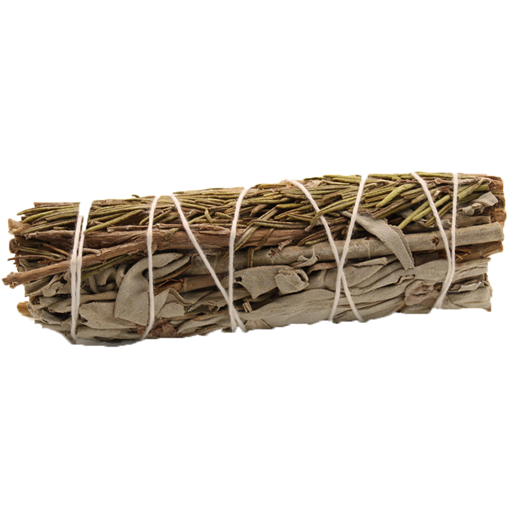 Smudge Stick - White Sage & Rosemary 10cm  (MSage-21)