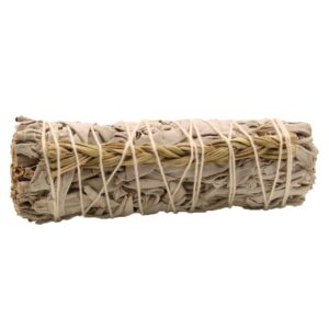 Smudge Stick - White Sage & Sweetgrass 10cm  (MSage-26)