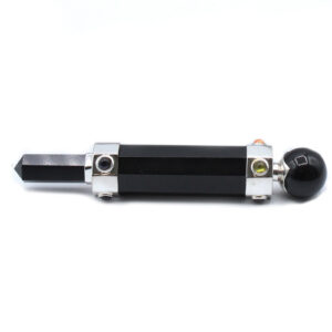 Hexagonal Crystal Healing Wand - 12cm - Black Agate (HWand-58)