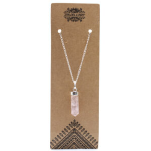 Gemstone Classic Point Pendant - Rose Quartz  (GPJ-02)