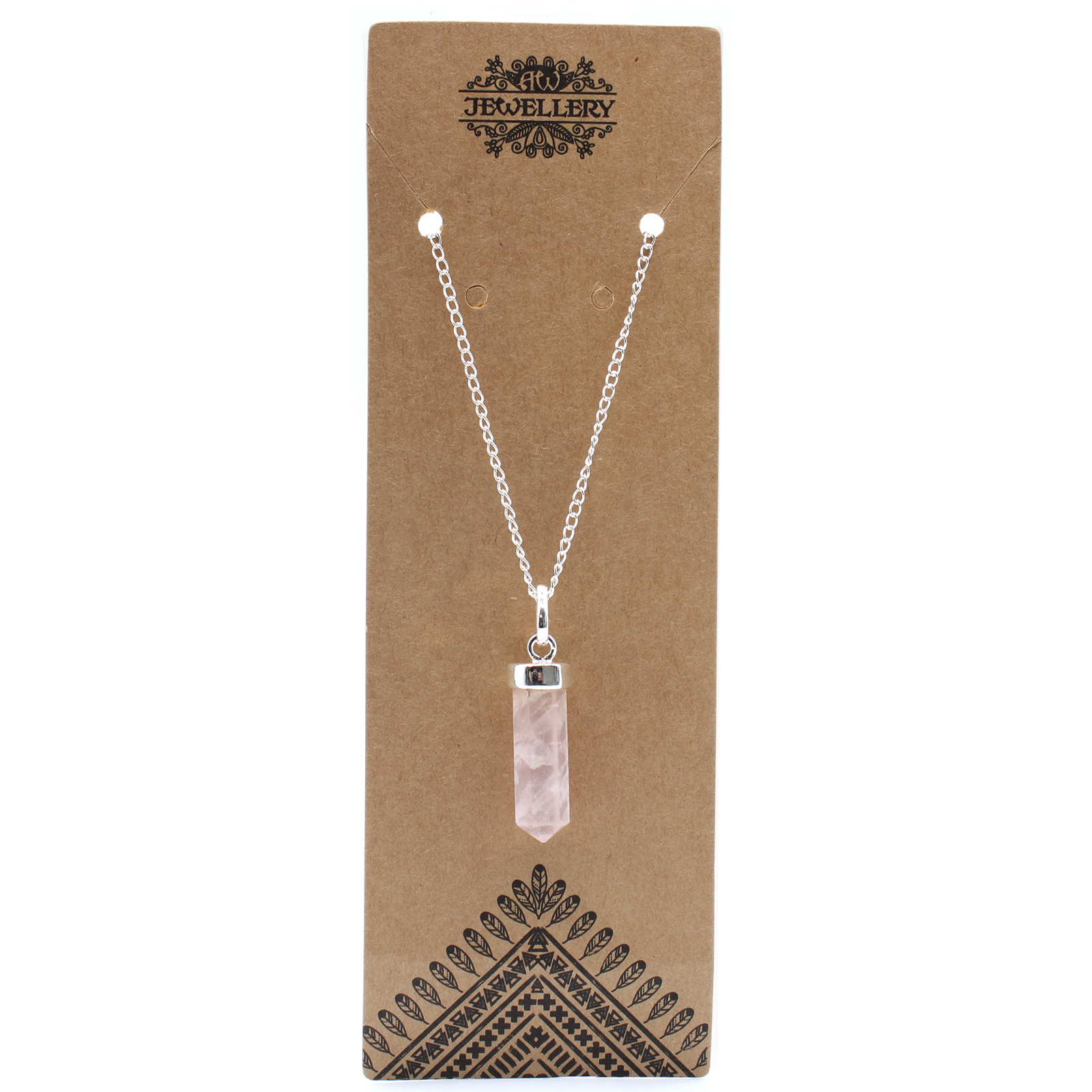 Gemstone Classic Point Pendant - Rose Quartz (GPJ-02)