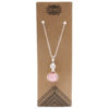 Gemstone Healing Hands Pendant - Rose Quartz  (GPJ-12)
