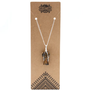 Gemstone Guardian Angel Pendant - Tiger Eye  (GPJ-19)
