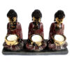Antique Buddha - Three Devotees Candle Holder  (ABC-03)