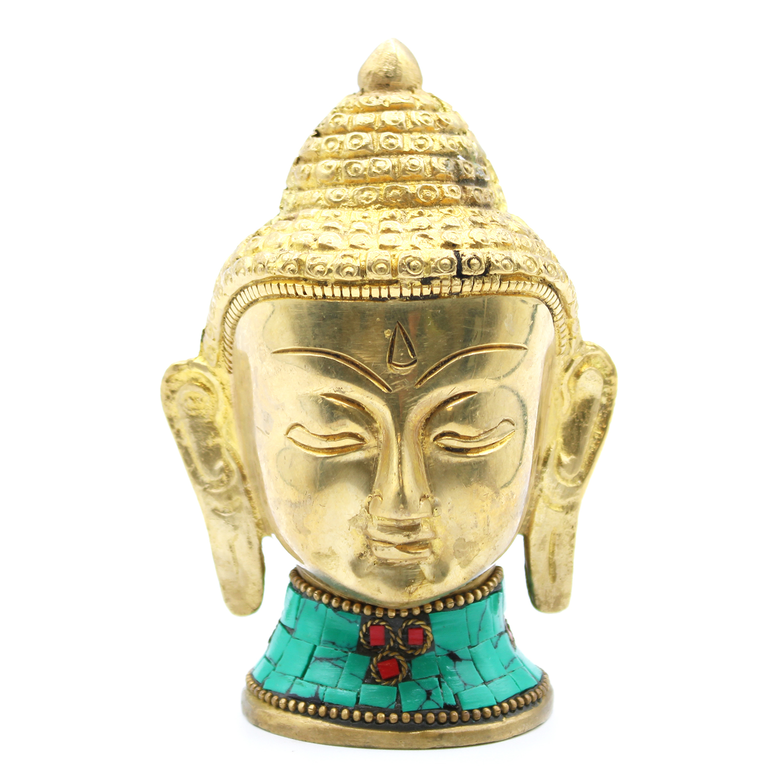 Brass Buddha Figure - Sm Head - 5 cm  (BBFG-10)
