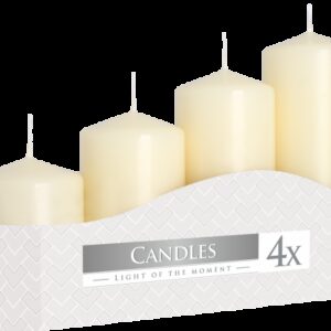 Set of Pillar Candles  50mm (11/16/22/33H) (4 pieces) - Ivory  (PC-05)