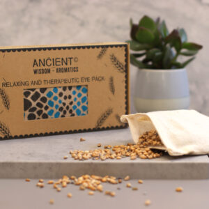 Lavender Natural Cotton and Juco Eye Pillow in Gift Box - Madagascar Giraffe  (CEyeP-01)