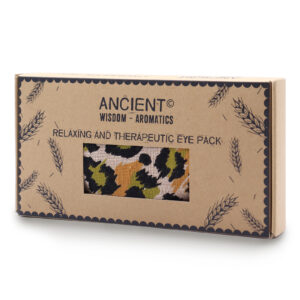 Lavender Natural Cotton and Juco Eye Pillow in Gift Box - Night Leopard (CEyeP-03)