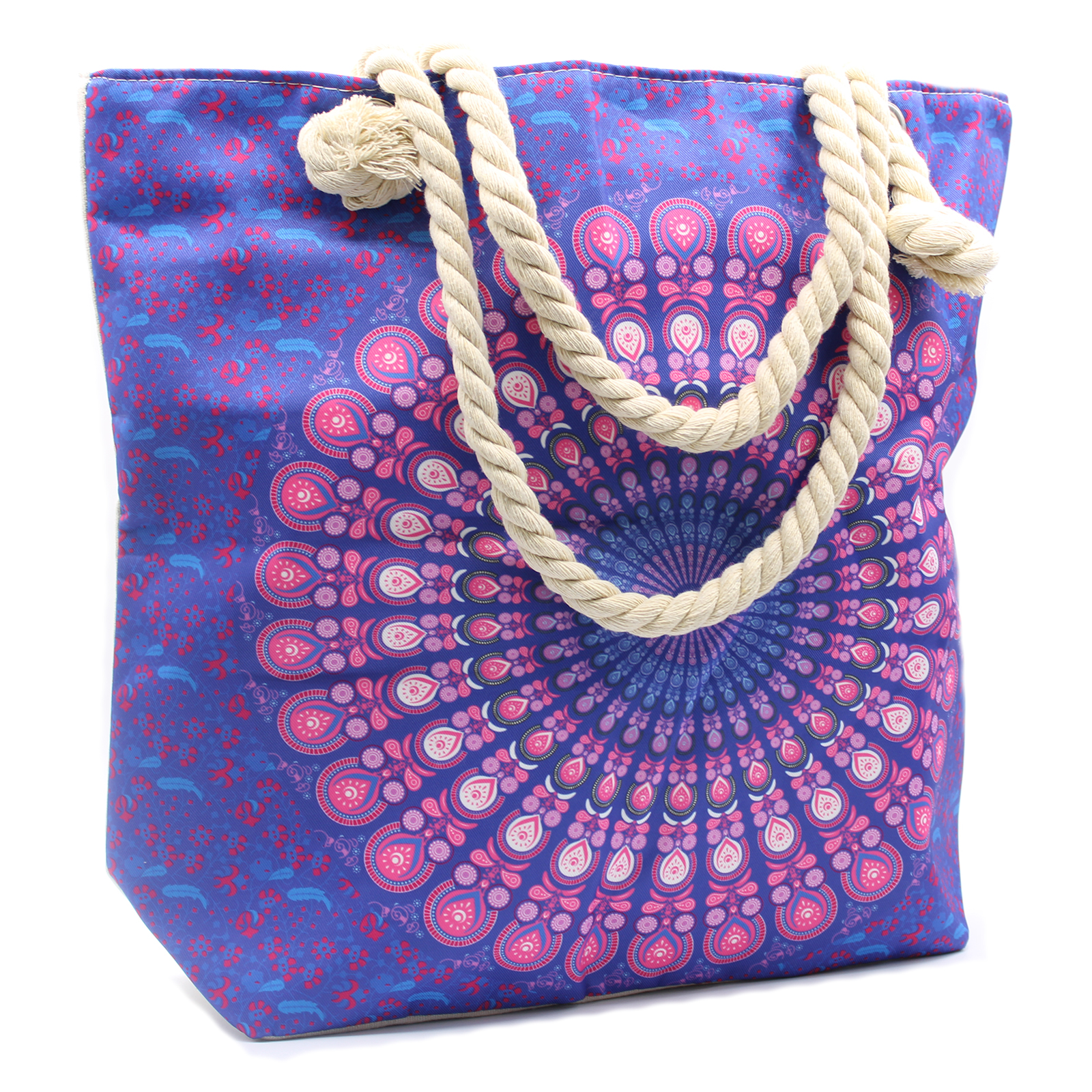 Rope Handle Mandela Bag - Purple Blue (MAND-02)