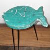 Albasia Wood Fish Stand - Turquoise  (HPS-07)
