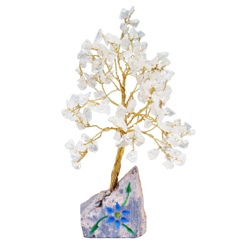 Rock Crystal Gemstone Tree - 160 Stones  (IGemT-15)