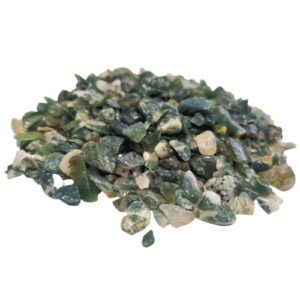 Moss Agate Gemstone Chips Bulk - 1KG (NMGC-09)