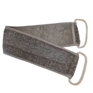 Bamboo & Linen Back Strap  - Charcoal  (NLuxb-20DS)
