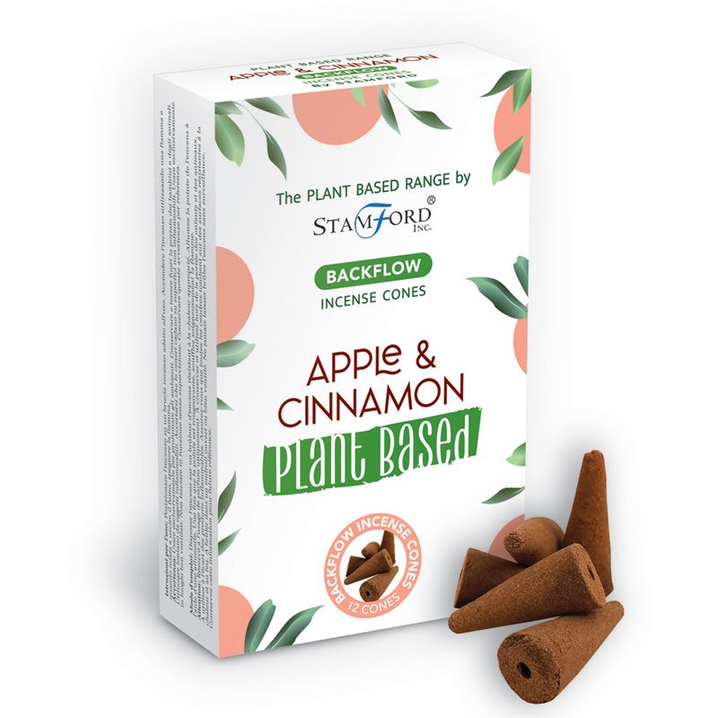 Plant Based Backflow Incense Cones - Apple & Cinnamon  (SPBBF-08)