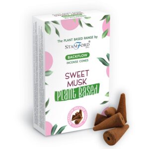 Plant Based Backflow Incense Cones - Sweet Musk  (SPBBF-06)