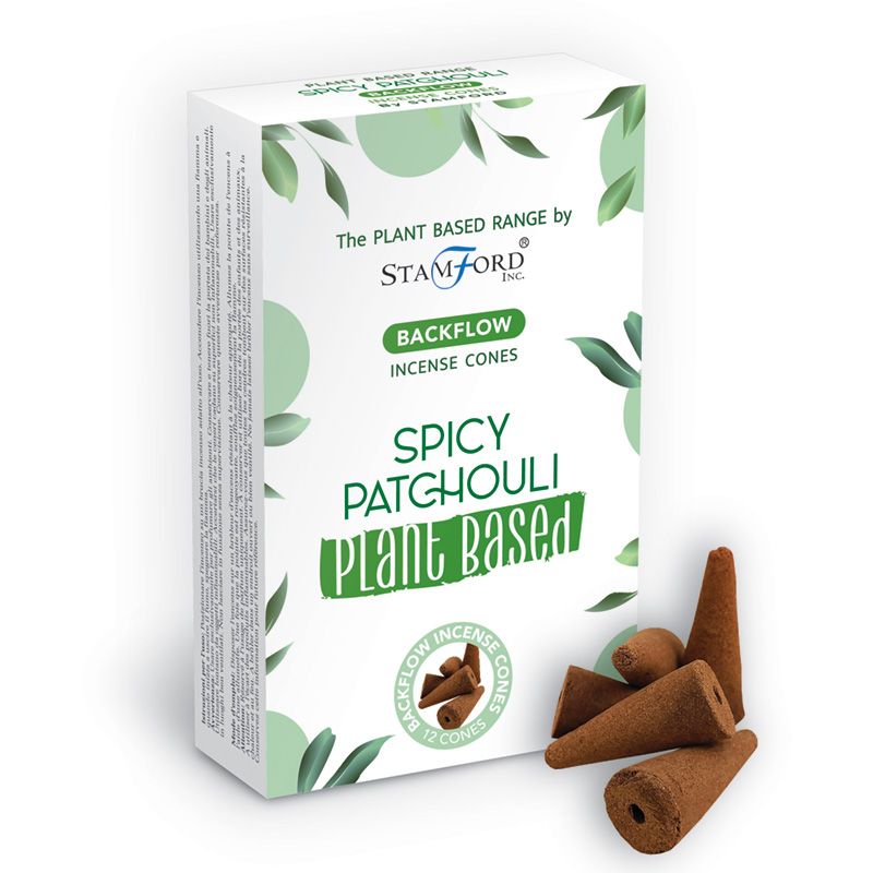 Plant Based Backflow Incense Cones - Spicy Patchouli  (SPBBF-05)