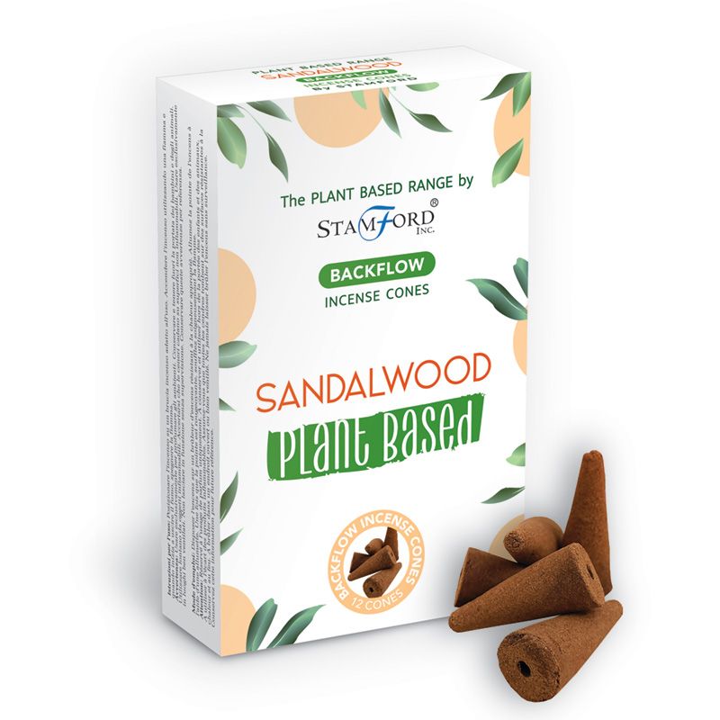 Plant Based Backflow Incense Cones - Sandalwood  (SPBBF-04)