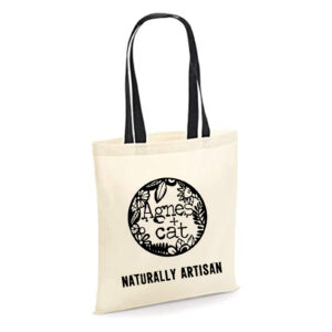 Agnes and Cat Cotton Bag 6oz - 35x30 cm - Naturally Artisan  (ACCBag-02)