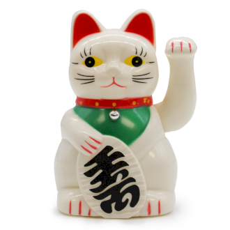 White  Money Cat - 15cm  (MCAT-08)