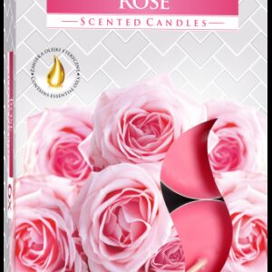 Set of 6 Scented Tealights - Rose  (STL-17)