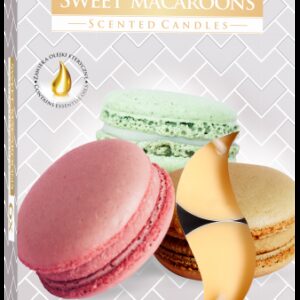Set of 6 Scented Tealights - Sweet Macaroon  (STL-13)