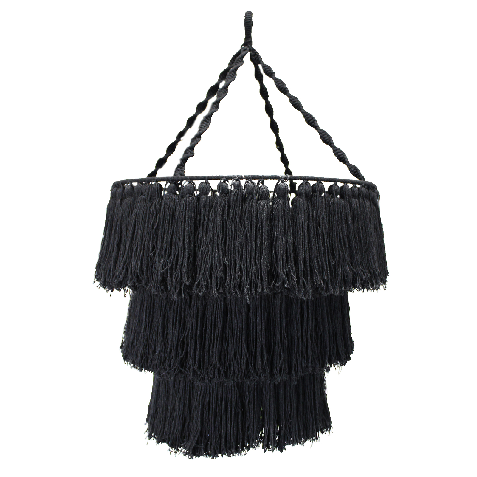 Macrame Soft Chandelier - Black (MChand-02)