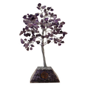 Gemstone Tree with Organite Base - 160 Stone - Amethyst  (OGemT-06)