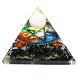 Orgonite Pyramid - Midnight Pentagon - 70mm (Orgn-26)
