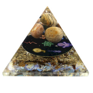 Orgonite Pyramid - Midnight Reiki - 70mm  (Orgn-27)